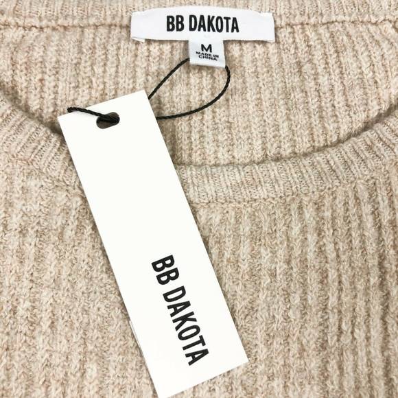 BB Dakota Underneath it all Sweater Sand Sz M NWT - Picture 7 of 8